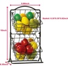 image:imageSunnyPoint 2Tier Metal Mini Countertop Fruit Storage Basket Antique Black