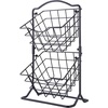 image:imageSunnyPoint 2Tier Metal Mini Countertop Fruit Storage Basket Antique Black