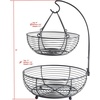 image:imageSunnyPoint Black Multifunction 2tier Basket with Banana Hook