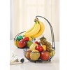 image:imageSunnyPoint Black Multifunction 2tier Basket with Banana Hook