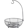 image:imageSunnyPoint Black Multifunction 2tier Basket with Banana Hook