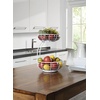 image:imageSunnyPoint Classic Tabletop 2Tier Fruit Wire Basket Bowl Stand With Wooden Base