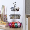image:imageSunnyPoint Countertop French Country 3 Tier Wire Basket Stand For Storing amp Organizing Eggs And More 3 Tier Black