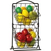 image:imageSunnyPoint 2Tier Metal Mini Countertop Fruit Storage Basket Antique Black