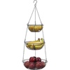 image:imageSunnyPoint 3 Tier hanging Fruit Basket Black Coating