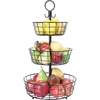 image:imageSunnyPoint Countertop French Country 3 Tier Wire Basket Stand For Storing amp Organizing Eggs And More 3 Tier Black